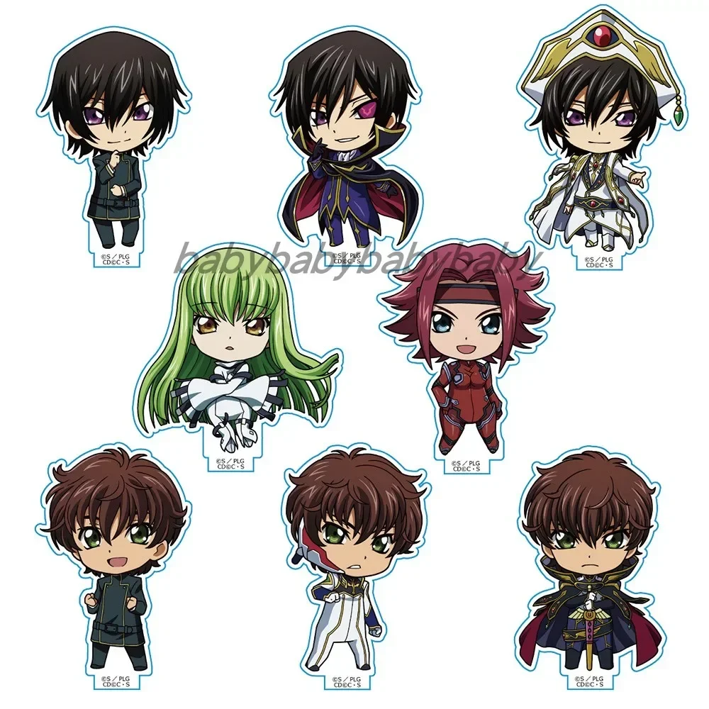 Anime C.C. Lamperouge Kururugi Suzaku Jeremiah Kallen Stadtfeld Mini Figures Doll Acrylic Stands Model Cosplay Toy for Gift