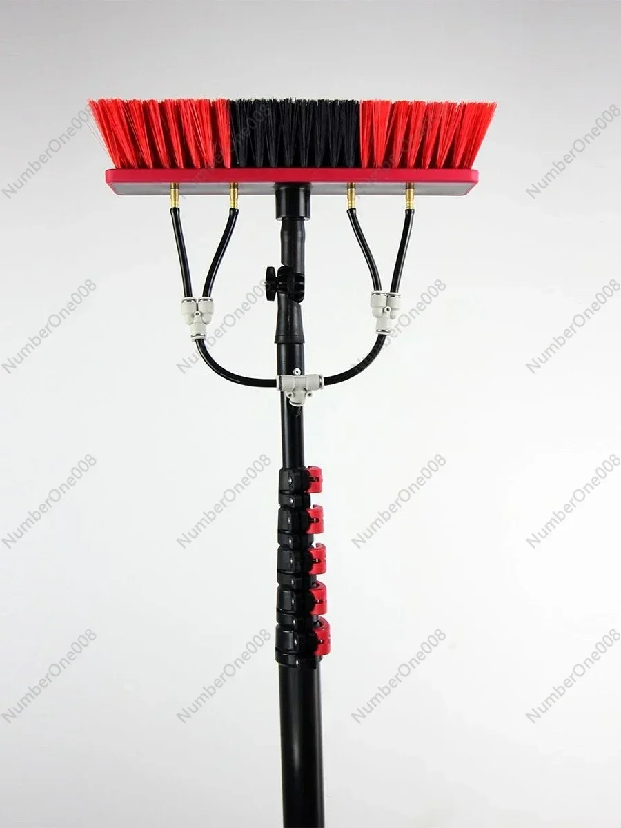 Cross-border Amazon Sends A Window Cleaning Brush, Telescopic Rod Type Photovoltaic Panel Cleaning Brush, Water Spray Brush