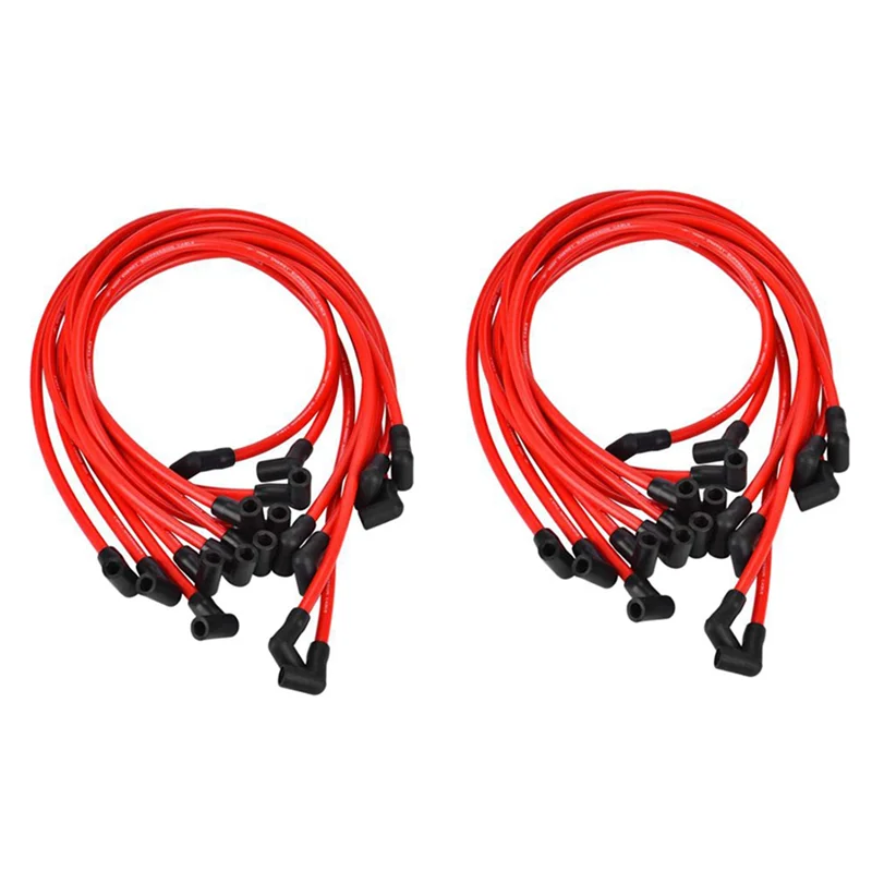 

Комплект проводов зажигания для AM General Isuzu HEI SBC BBC 350 350383454, 2 комплекта проводов свечей зажигания 10,5 мм SP10-390-1010