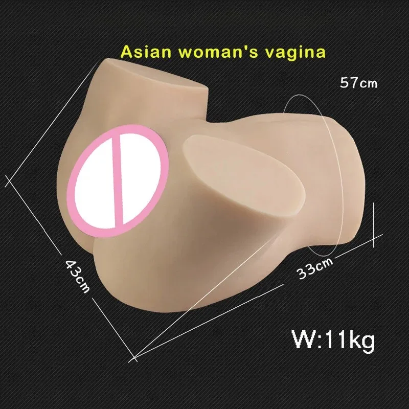 TPE silicone artificial vagina, large chest, real vagina, anus, male masturbator, sexy buttocks, half body, sex toy, 18+XXX 11KG