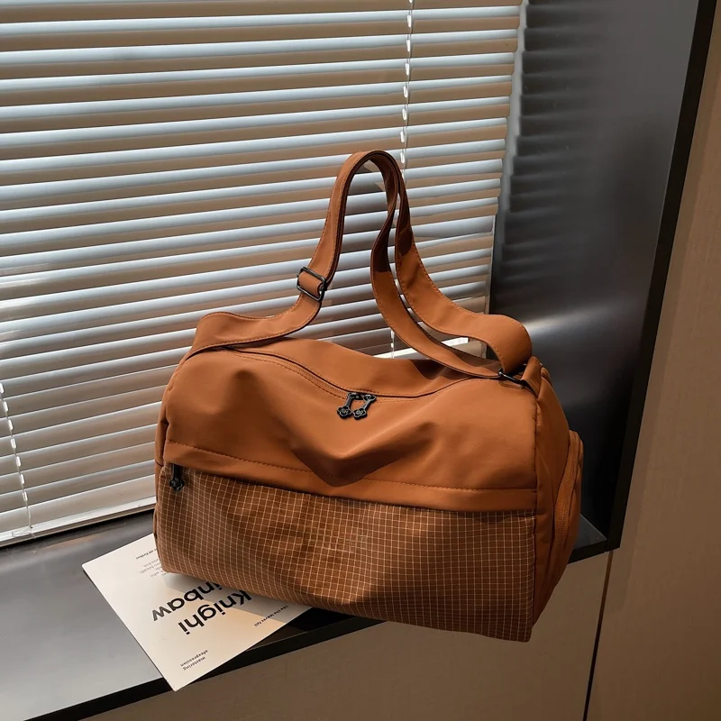 large-capacity-travel-bag-women's-lightweight-short-trip-luggage-bag-sports-swimming-storage-bag-dry-wet-separation-fitness-bag