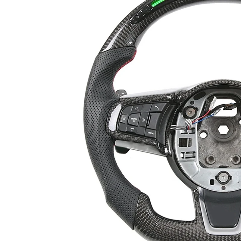 LED液晶　カーボンファイバー スポーツステアリング トヨタ86 BRZステアリングホイール2016-2025対応 100%カーボン