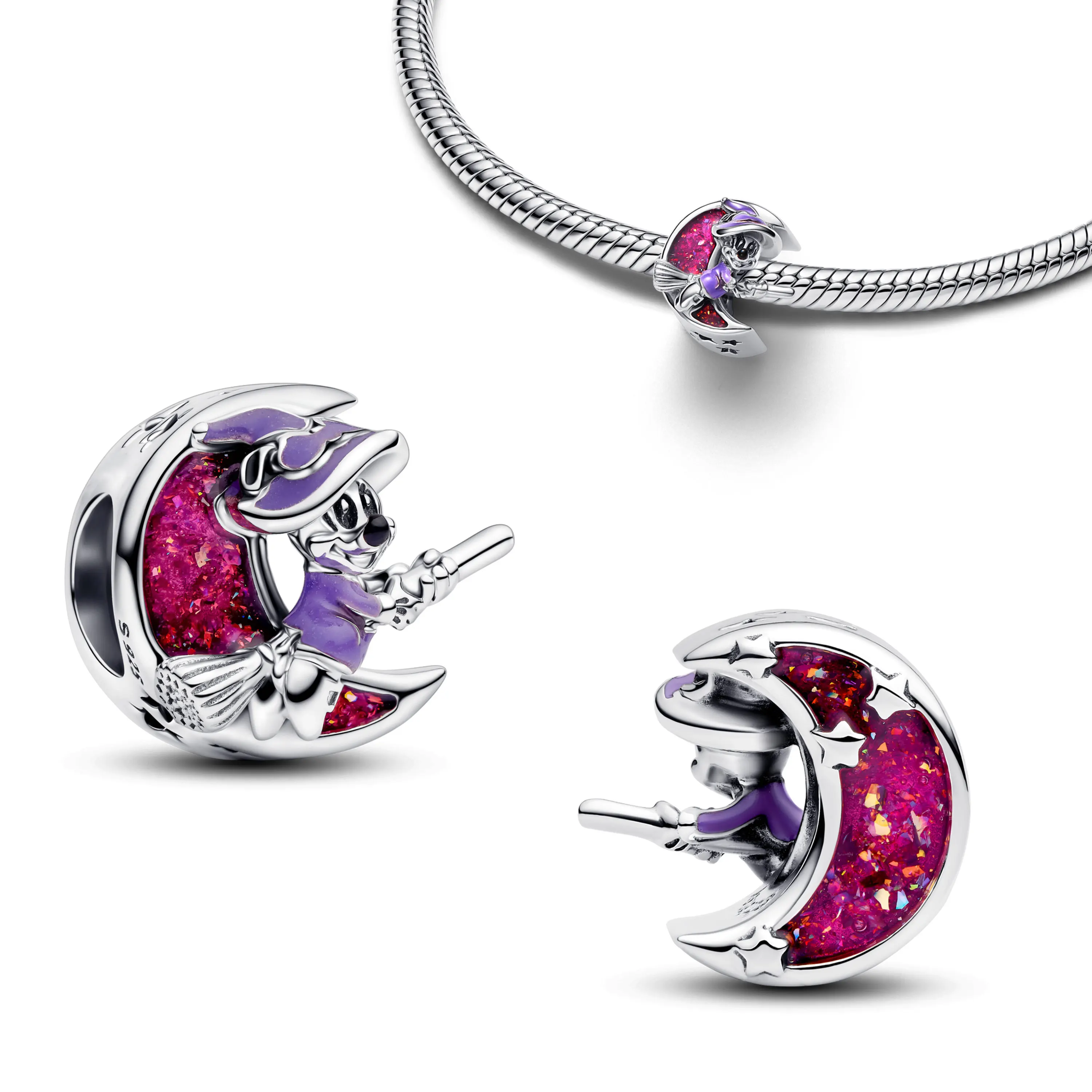 2025 عيد الميلاد Miniso ديزني أولاف جاك الجمجمة الكلب صفر خرزات ل الأصلي 925 فضة سوار أساور لتقوم بها بنفسك مجوهرات