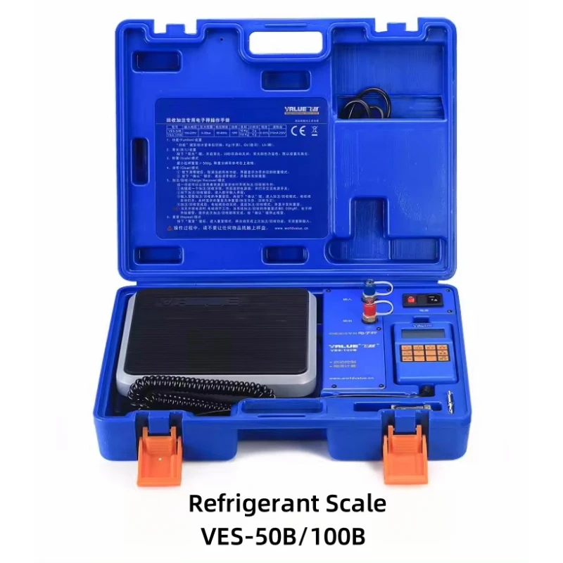 VALUE Refrigerant Scale VES-50B/100A Weighing Capacity for Freon in Air Conditioning Equipment Refrigeration Tools