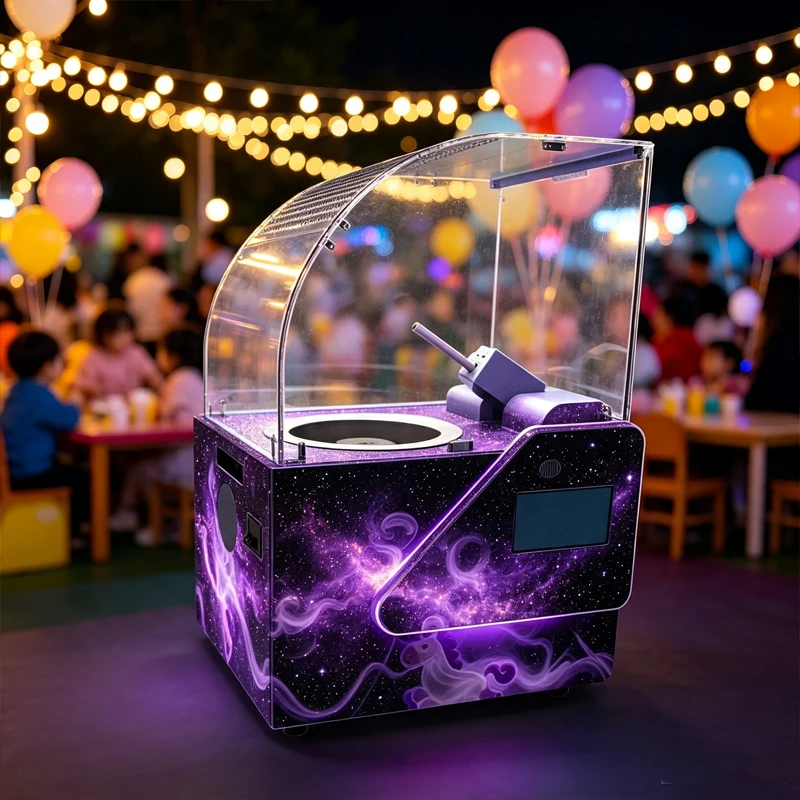 Tabletop Cotton Candy Vending Machine Self Service Automatic Floss Sugar Maker Commercial Equipment Customized