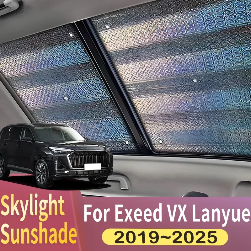 

Sunroof Sunshade Suitable For Exeed VX Lanyue 2019~2025 2022 2023 2024 Car Panoramic Roof 2X Heat Shield Window Sunshade Anti-UV