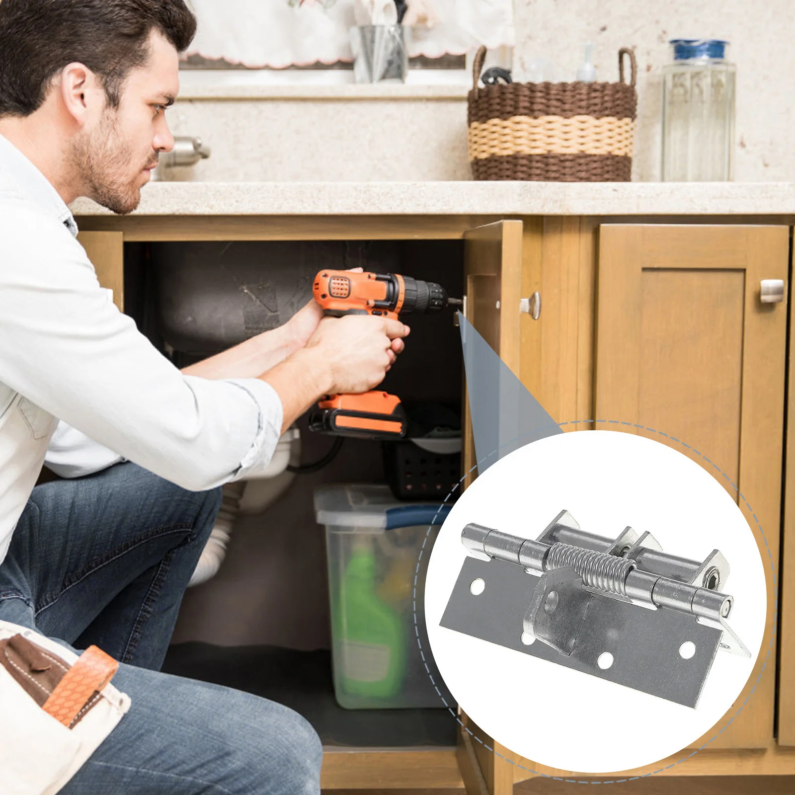 

90 Degree Positioning Heavy Duty Spring Loaded Door Hinge For Bedroom Office Kitchen Bathroom Auto Closing Hinge Furniture Parts