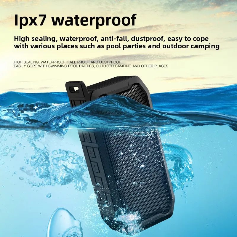 Waterproof Bluetooth Speaker Outdoor Portable Card Wireless TWS Lanyard Audio Outdoor Special