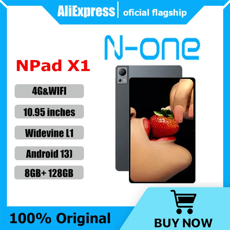 N-ONE NPad X1 10.95Inch Tablet PC 4G LTE Android 13 8-Cores MTK G99 8GB RAM+128GB ROM Fast Charging 2000*1200 FHD IPS WIFI BT5.1