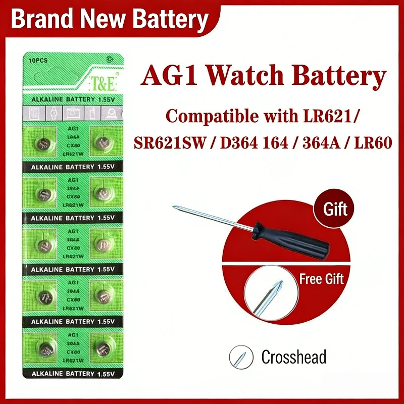 

362 SR721SW Button Cell Battery, AG11 LR721 1.5V Battery for Quartz Watches and Electronic Watches
