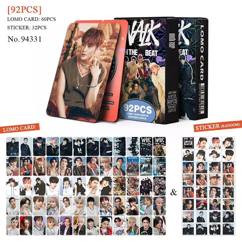 KPOP 92Pcs/Box Zerobaseone Selfie-Card JaeHyun Johnny Walk Album Lomo Card Postcard Stickers WINWIN YUTA  Fans Collection Cards