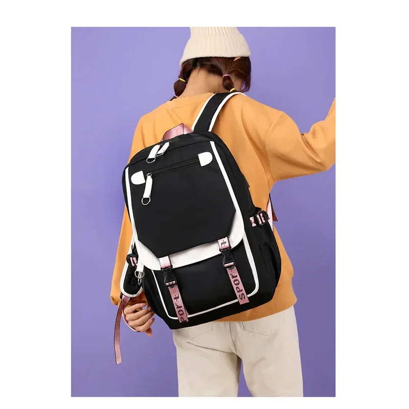 Cute Cartoon Kamado Nezuko Backpack Girls Boys School Large Capacity Zipper Backpacks Fashion Laptop MN8