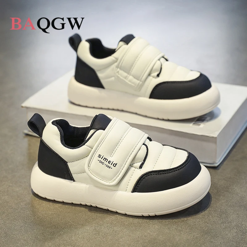

Children Shoes Sneakers Autumn Winter Vintage Thick Sole Color Block Easy Wear Casual Vulcanized Shoes Boys Girls Walking Shoes