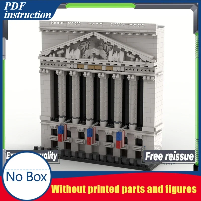 

City Street View Model Moc Building Bricks New York Stock Exchange Technology Modular Blocks Gift Christmas Toy DIY Set Assembly