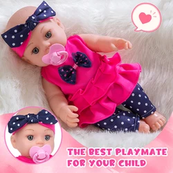 12Inch/30CM Simulation Reborn Baby Soft Touch Reborn Baby Children Hairdress Clothes Removable Princess Doll Lifelike Toy Gifts