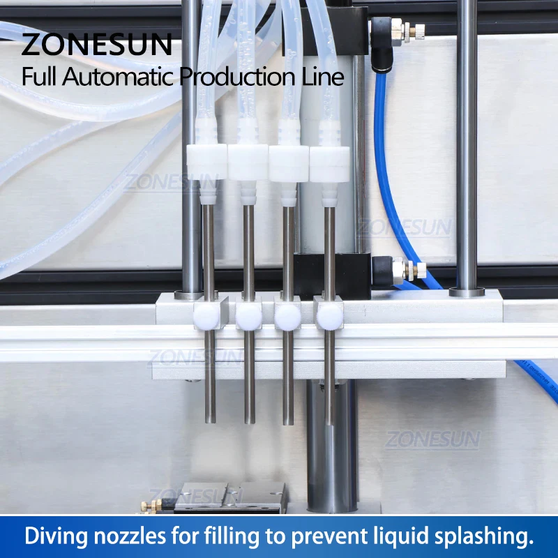 ZONESUN ZS-FAL180R6 Full Automatic Liquid Filling Capping Labeling Machine Line Induction Sealing Machine Perfume Essential Oil