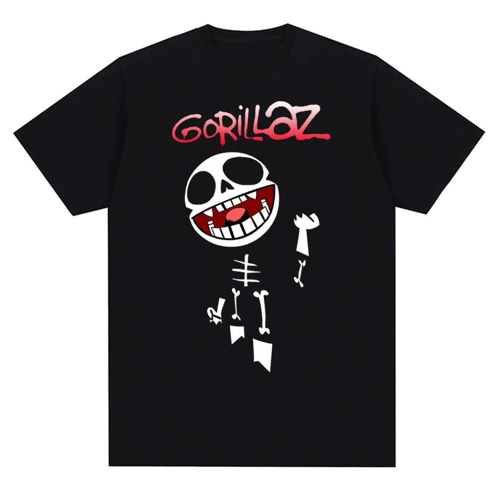 Music Band Gorillaz Punk Rock Cotton T-Shirts Print Men Women Short Sleeve T Shirt Oversized Harajuku Unisex Tees Tops Clothing