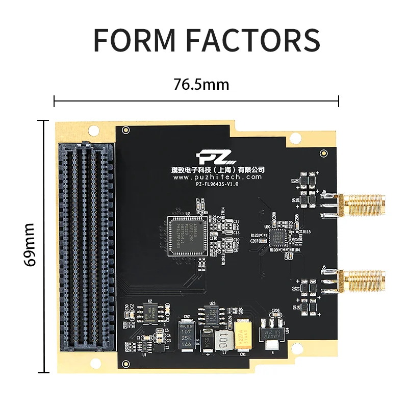 Imagem -02 - Módulo de Alta Velocidade Fpga Pz-fl9643s Puzhi Dual-channel ad 250m Fmc Lpc