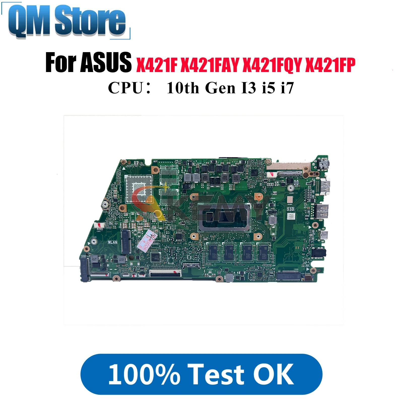 

X421FA Laptop Motherboard For ASUS I421F X421FQY X421F X421FP X421FPY X421FL V4050F S5600F X421FAY Mainboard 10th Gen I3 i5 i7
