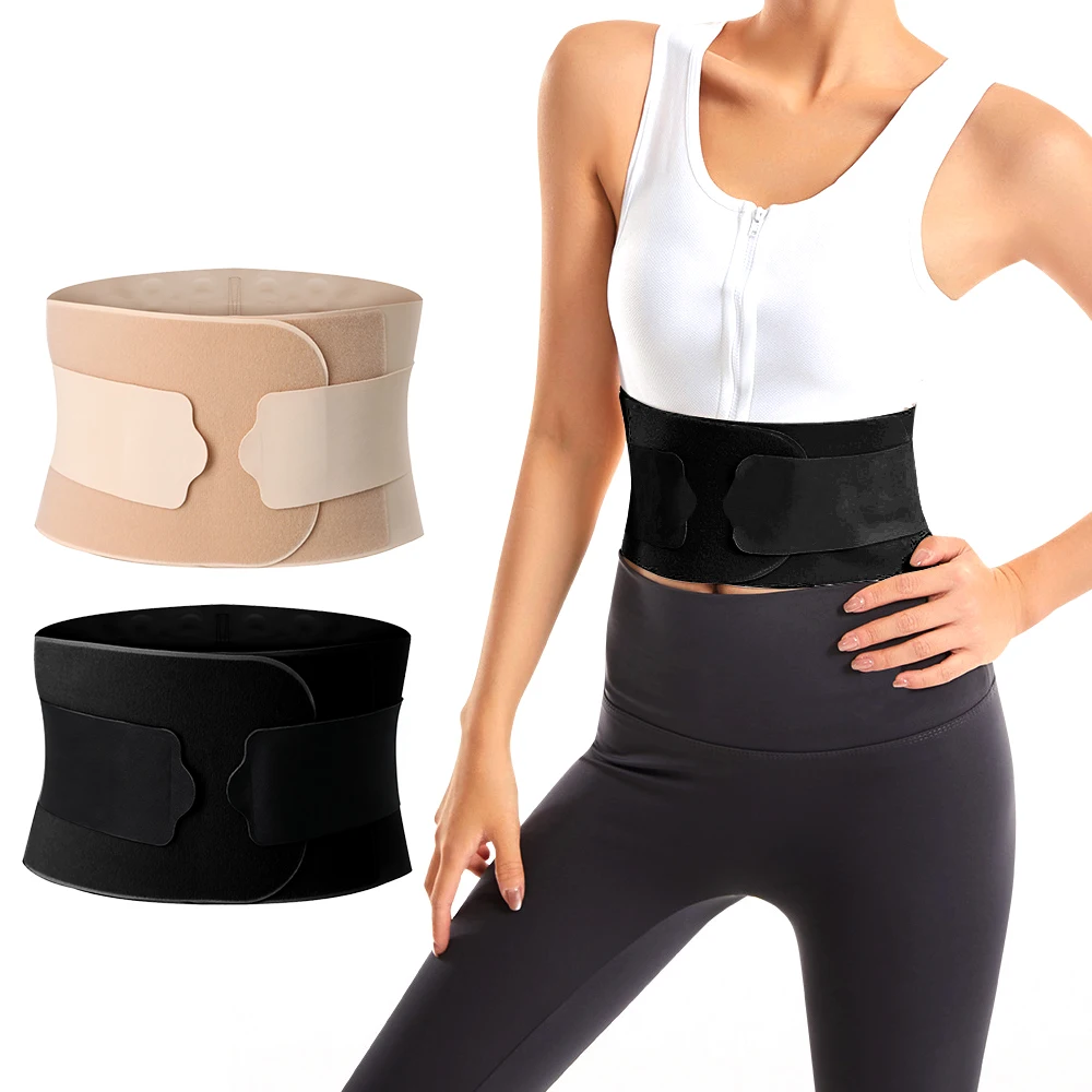 KEERUNNP 1 قطعة حزام دعم قطني رفيع للغاية لآلام أسفل الظهر ، دعامة ظهر قابلة للتنفس لتخفيف عرق النسا ، للرجال والنساء في العمل في المنزل