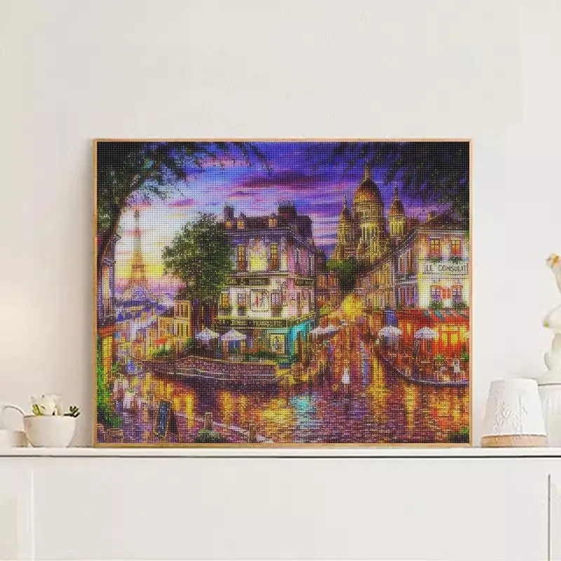 GATYZTORY Diamond Painting City night view 5D fai da te diamante ricamo punto croce Kit strass mosaico arte decorazione della casa