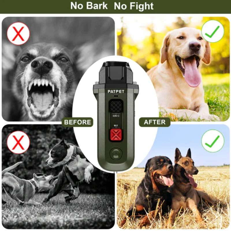 Ultrasonic Dog Trainer Multiple Sizes Versatile And Harmless For Dogs With Flashing Lights And Handheld Dog Driver Pet Supplies