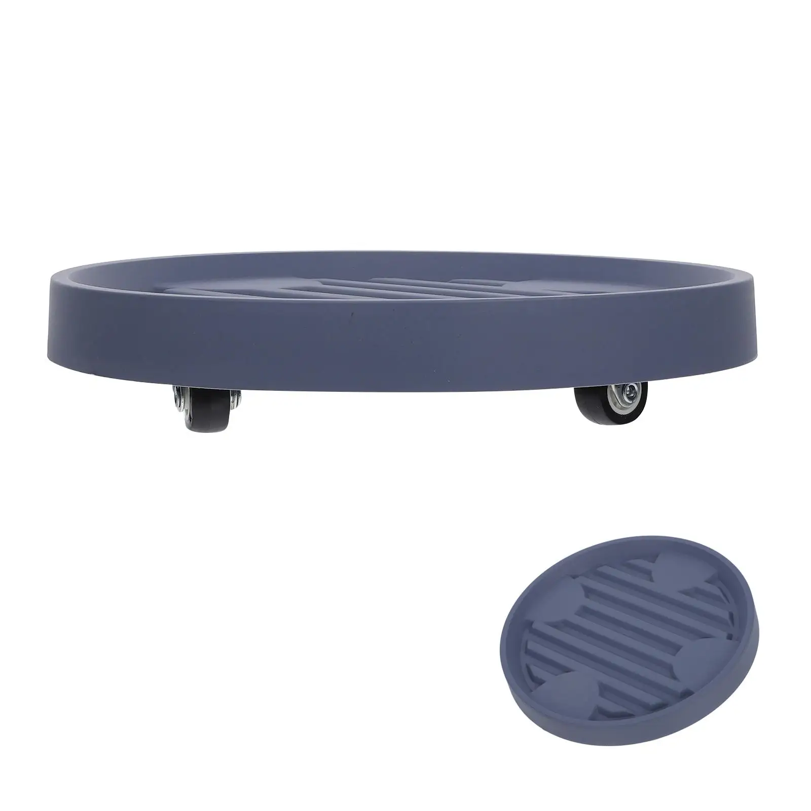 

Mobile Flowerpot with Wheels Round Water Catching Deep Rolling Plant Stands With Wheels Base Plant Stand 22 3cm Pots Garden