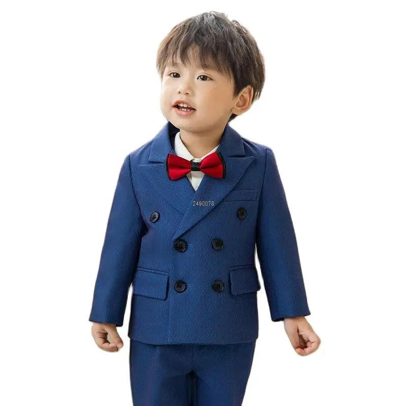 

Flower Boys Ceremony Suit Newborn Kids Formal Jakcet Vest Pants Tuxedo Wedding Dress Children Birhtday Party Photograph Costume