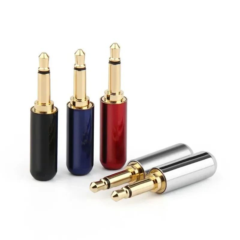 Jack 3.5 For Soldering Connector Mono Plug 2 Pole Headphone Speaker Terminal Audio Jacks DIY Earphones Cable Metal Alloy 6 Color