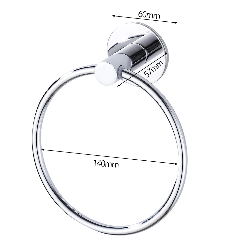 Towel Ring Stainless Steel Heavy Duty Hand Towel Holder Self Adhesive No Drilling Towel Rack for Home Hotel Bathroom Kitchen