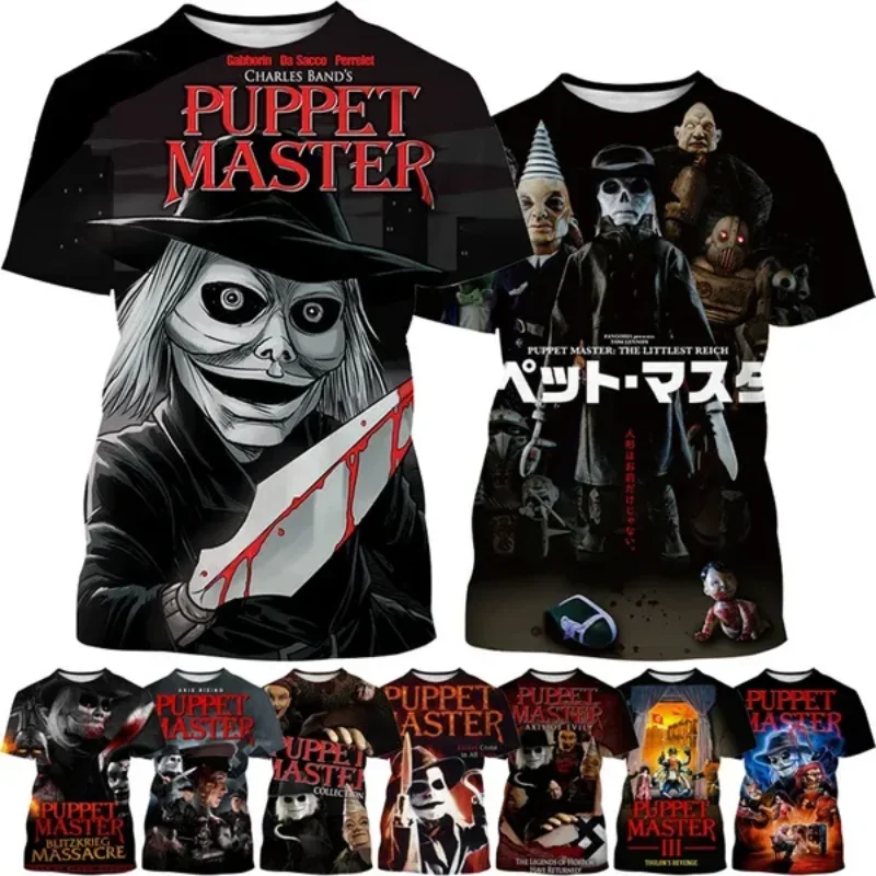 Fashion Men Clothing Horror Movie Puppet Master 3D Print T-shirt Personalized Hip Hop Harajuku Street Unisex Oversized T Shirt