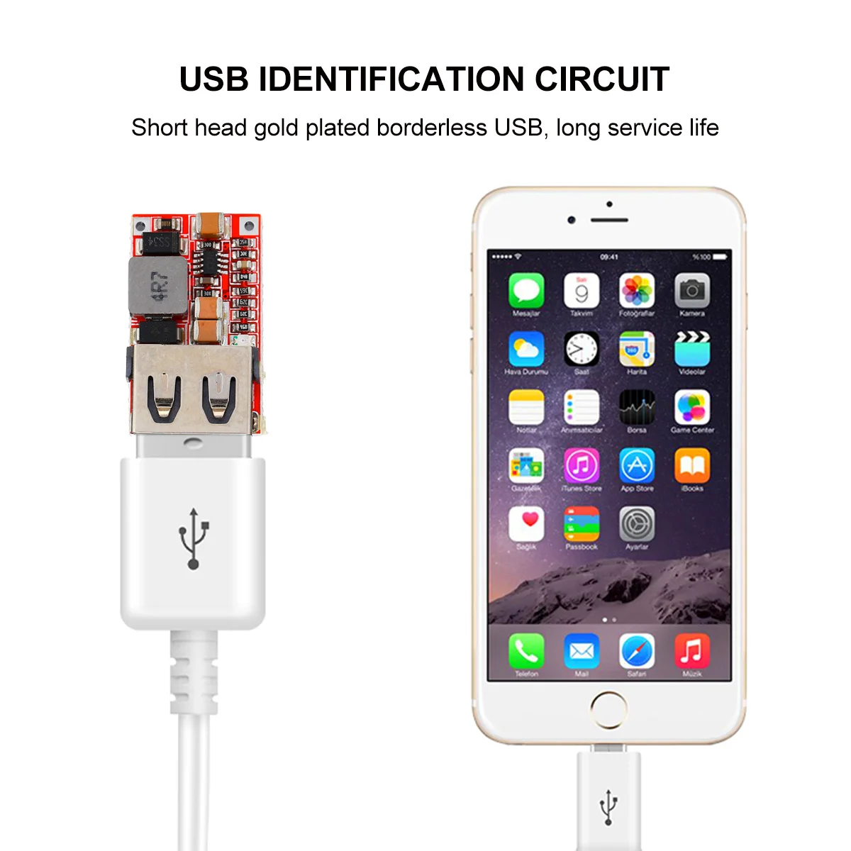 

5 Pcs Module Full Load Temperature DC-DC Down USB Charging Auto Pcb TVS Tube Clamp Protection