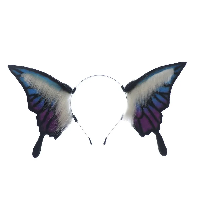 Accessoires pour cheveux Lolita papillon, oreilles d'Halloween, couvre-chef pour spectacle de festival, jeu de rôle, accessoires de coiffure avec nœud