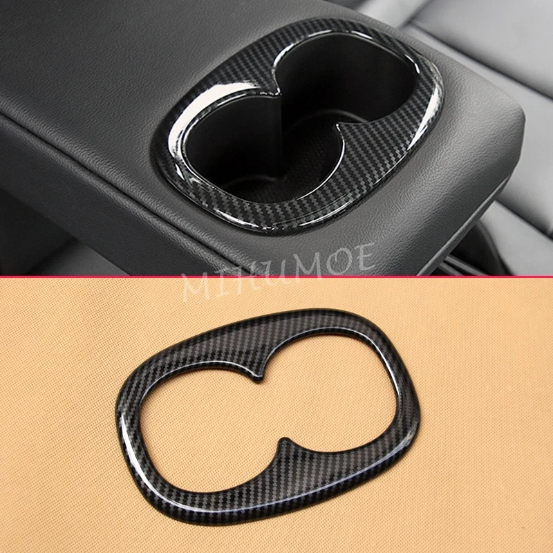 

Углеродное волокно, держатель для чашки на заднее сиденье, декоративная накладка для Mitsubishi Eclipse Cross 2018 2019 2020 2021 2022 2023 2024 2025