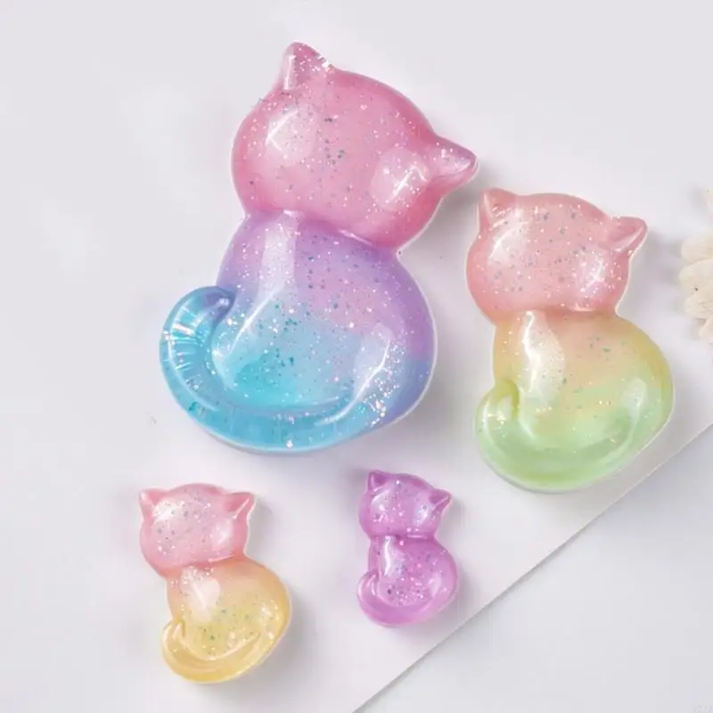  High Quality Flexible Cats Shaped Silicone Pendant Mold For DIY Resin Artworks