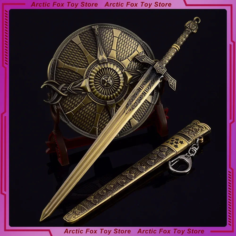 22 cm Banished Knight's Greatsword Gioco Periferico Modello in metallo Armi e oggetti di scena Decorazione del desktop Ornamenti Regali di compleanno Giocattoli