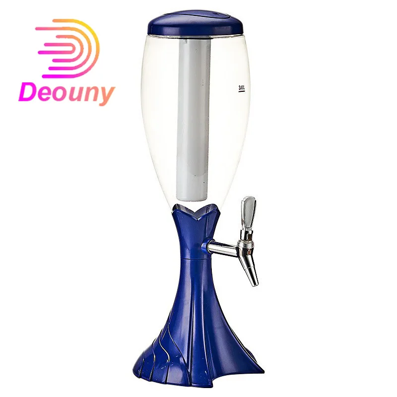 

DEOUNY Luminous Beer Cannon Beer Bucket Creative 3L/1.5L Beer Commercial Dispenser Juice Bucket Wine Rack Wine Tower Dispenser