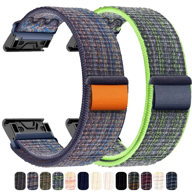 22mm 26mm Quick Fit Nylon Strap for Garmin Fenix 8 7 7X 6X Pro/Epix Pro Gen 2 51mm 47mm/Fenix6 5Plus 5XPlus Braided Watchband