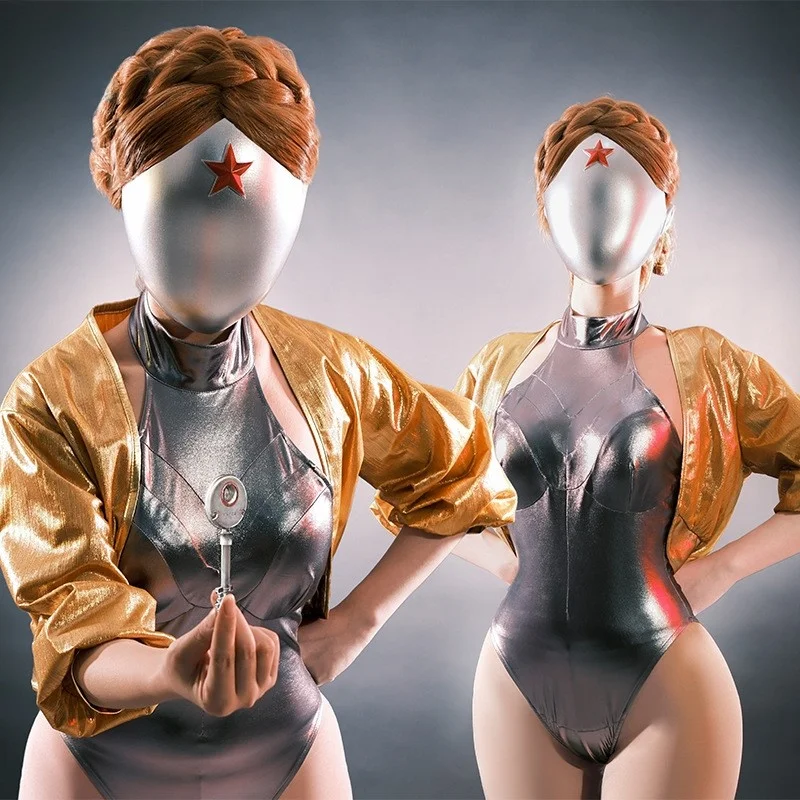 

Aic Twin Dance Doll Cosplay Performance Suit Mechanical War Girl Tight One-Piece Suit Stage Performance Costume Women's Faion