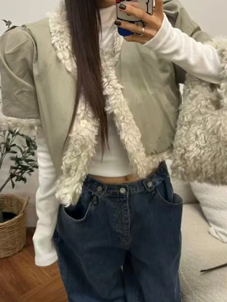 على الوجهين ارتداء فرو الضأن سترة المرأة ort Sle معطف جلد Faionable مطابقة حقيبة ربيع الخريف الشتاء تخفيف Sle