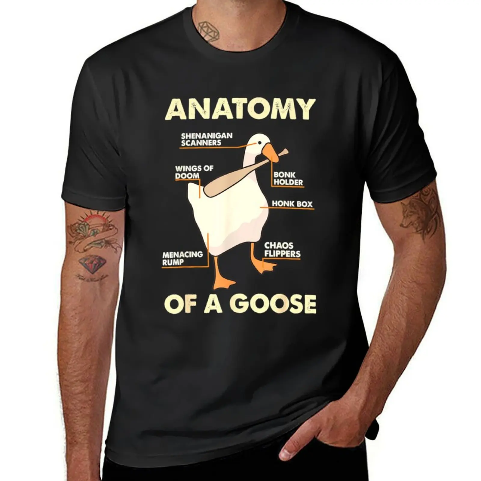 

Футболка Anatomy of A Goose с синим замком, новое издание, персонализированные приталенные футболки для мужчин