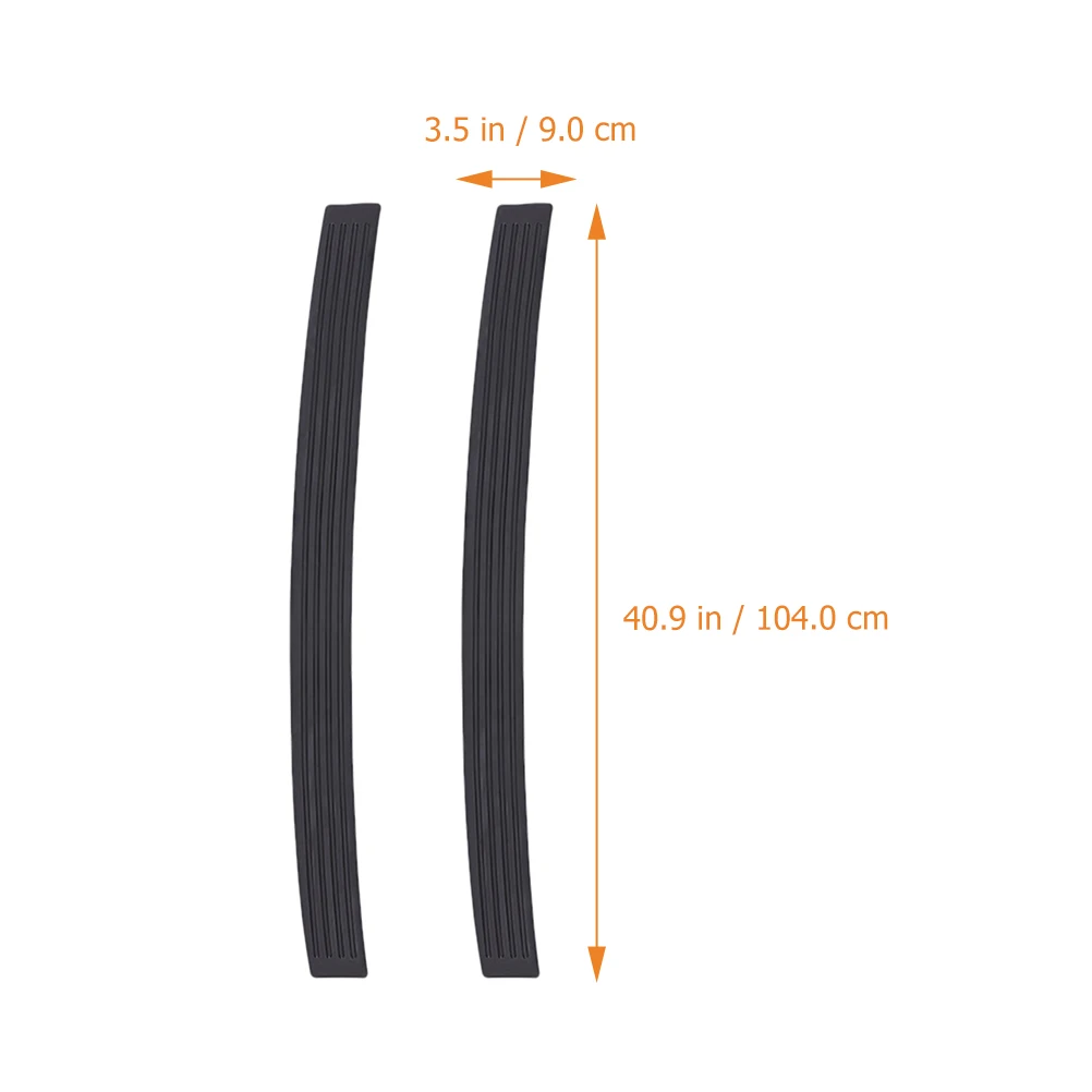 

2pcs Car Bumper Protector Rubber Stickers Durable Protective Strip Decorative Exterior Trunk Strips