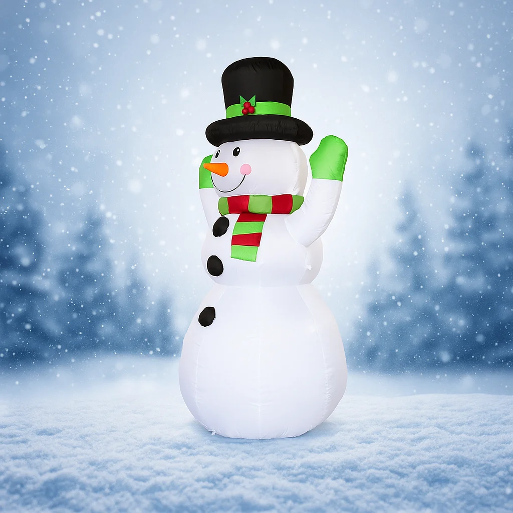 5.9FT لعبة قابلة للنفخ ثلج عيد الميلاد الديكور مصباح ليد لوازم عيد الميلاد عيد الميلاد ساحة ديكور هدية المنزل احتفالي الحلي