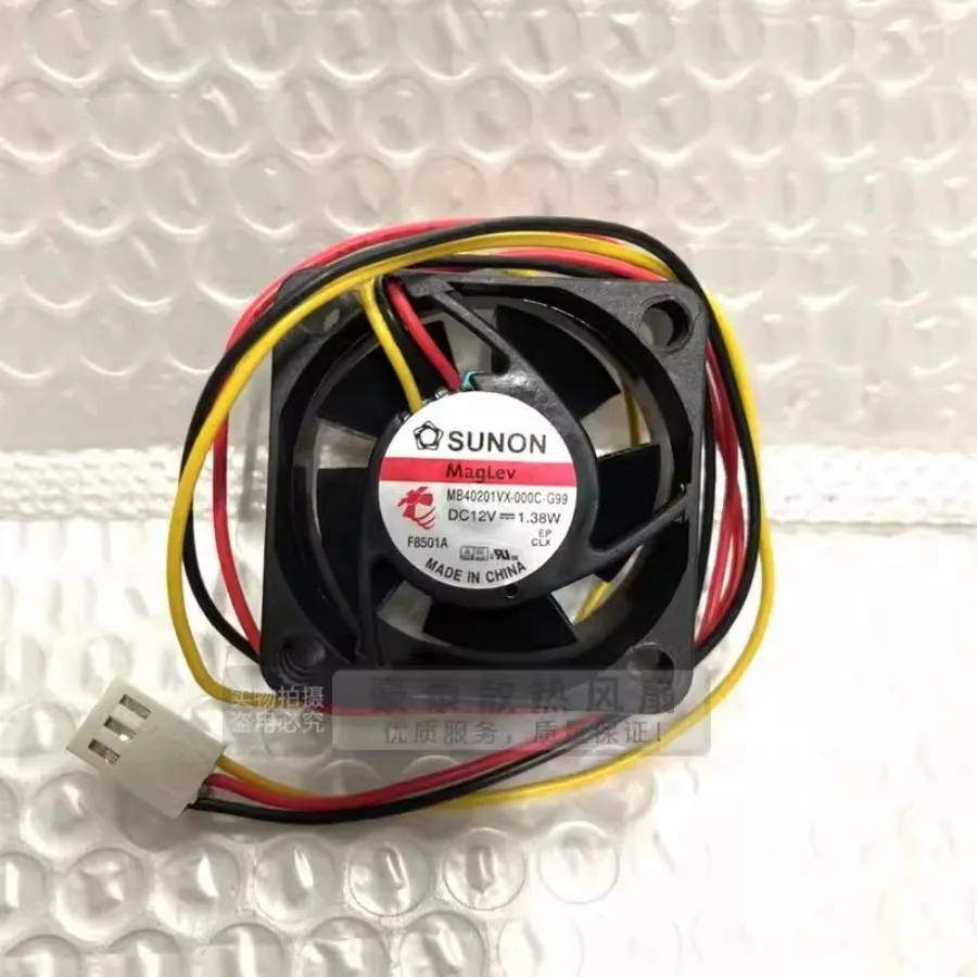For SUNON MB40201VX-000C-G99 4020 DC12V 1.38W 3-Pin Silent Cooling Fan