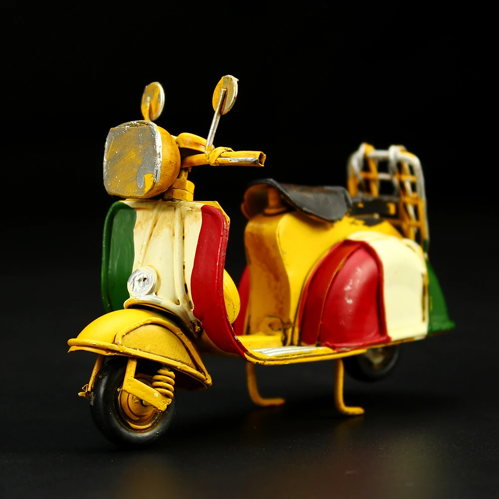 vintage handmade metal crafts miniatures Cute Little motorcyde model home kids room ornaments decoration Birthday gift