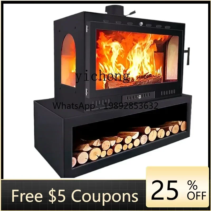 

Камин P30 с настоящим огнем, на дровах, чугунный, для дома, загородного дома, гостевого дома, виллы, европейская отопительная печь, встраиваемая.