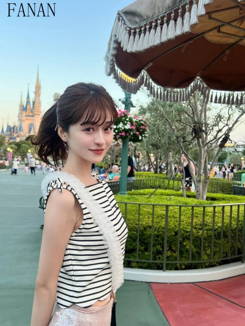 حقيبة نسائية بحزام على الطراز الياباني، حقائب جلدية من الدانتيل الشبكي الحلو، ملحقات حزام الكتف عبر الجسم للفتيات #2