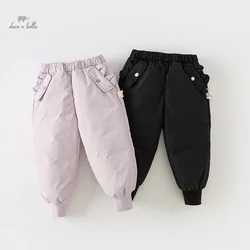 Dave Bella Children Boys Girls Down Pants 2023 New Winter Casual Fashion Cool Loose Comfortable Padding Warm Outdoor DB4230457