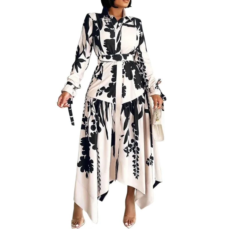 

African Dresses For Women Elegant 2024 Dashiki Autumn Spring Maxi Dress Ladies Traditional African Clothing Fairy Dreaes