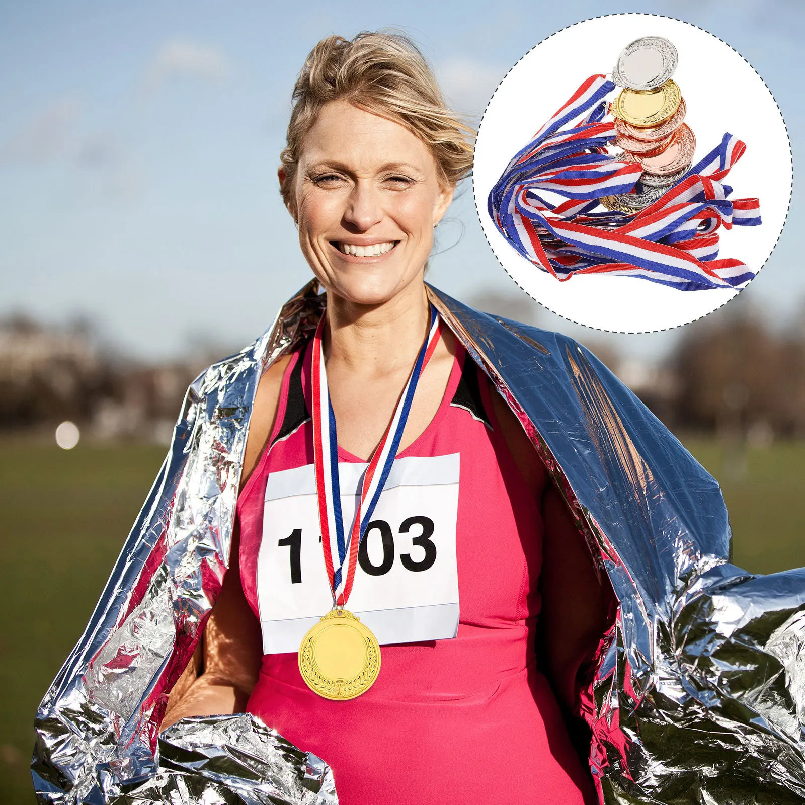 

9pcs Award Medals Zinc Alloy Wheat Design 1/2/3 Engraved For Sports Competition Academic Gold Silver Bronze 6.5Cm